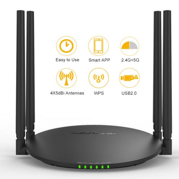 Router Wifi Wavlink Touchlink AC1200