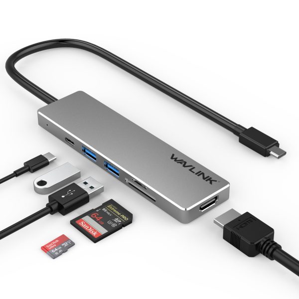 HUB Multipuertos USB-C a USB3.0, HDMI 4K y Micro SD Wavlink