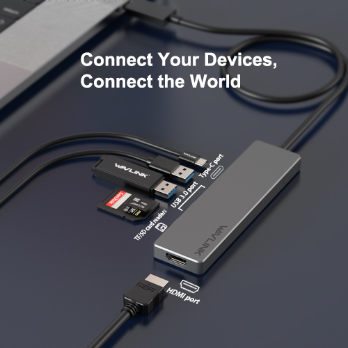 HUB USB-C de Aluminio con Entrega de Energía y HDMI